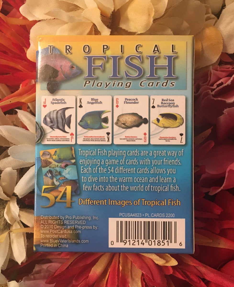 Playing Cards Multi Tropical Fish –