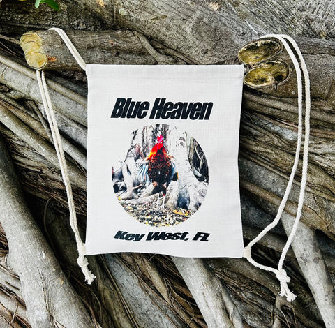 Blue Heaven Rooster Hand sewn Backpack