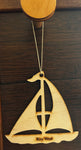 ON SALE Key West Sailboat Wood Ornament