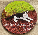 Nine Lives & Six Toes round Mouse Pad