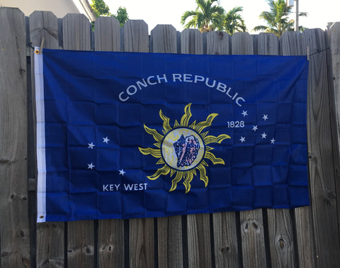 Conch Republic Flag 3' x 5' feet Polyester Single Sided Printed