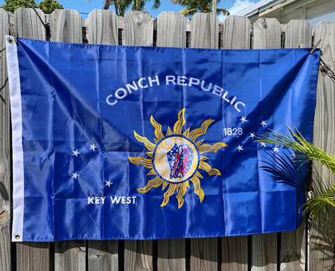 Conch Republic Flag 3' x 5' feet Nylon Double Sided Embroidered