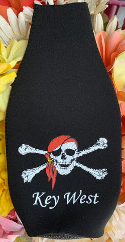 Bottle Cozy Red Hat Pirate