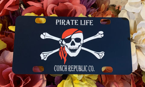 Conch Republic Pirate Life Mini License Plate