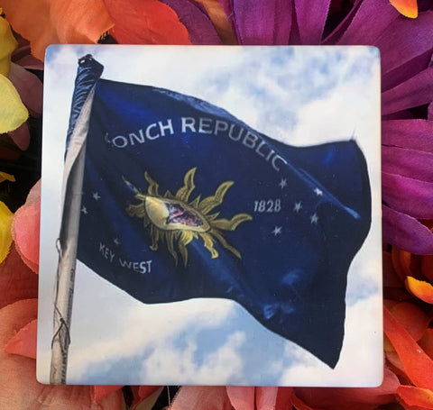 Conch Republic Flag Sandstone Coaster