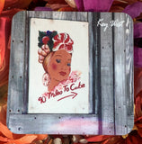 Cuban Beauty Hardboard Coaster