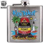 Flask 6oz Key West silver