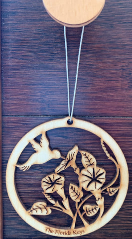 ON SALE Florida Keys Hummingbird Wood Ornament