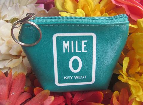 Coin purse picture showing the Mile 0 sign.