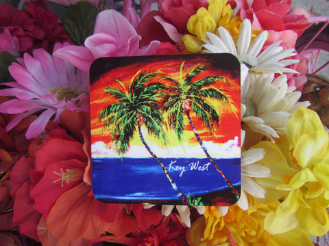 Sunset Palms Hardboard Coaster