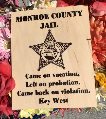 Photo on Wood 8" x 10" Monroe County Jail