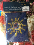 Picture showing the Conch Republic Flag 12" x 18" Nylon Double Sided Embroidered in its wrapping