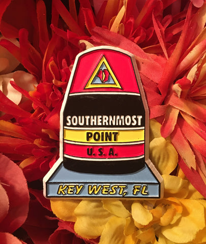 Magnet showing the Southernmost Point with "Key West, FL".