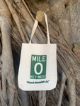 Mile 0 Dark Green Hand sewn Tote Bag