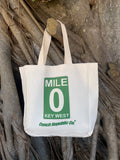 Mile 0 Light Green Hand Hand sewn Shopping Bag