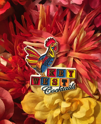 Magnet showing a colorful rooster with "Key West Cocktails".