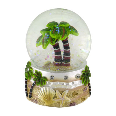 Palm & Shells Glitter Globe 45mm