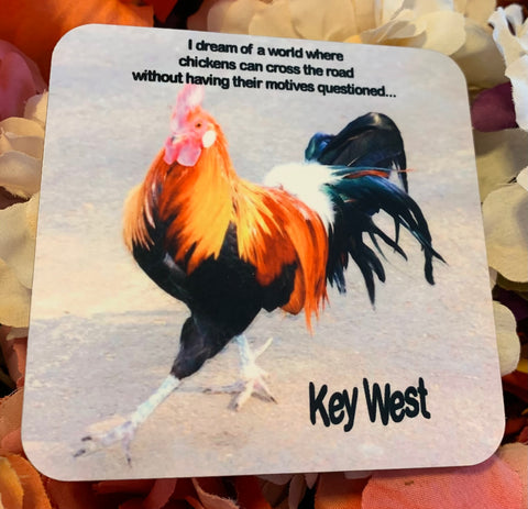 Rooster Dream Hardboard Coaster