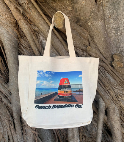 Southernmost Point Hand sewn Shopping Bag