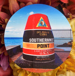 Southernmost Point Hardboard Coaster - Round