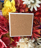 Personalized Coaster Sandstone square - Bigger size 4.25"