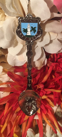 Souvenir spoon showing the Lighthouse and "Key West".