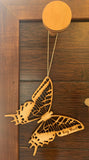 ON SALE Butterfly Wood Ornament