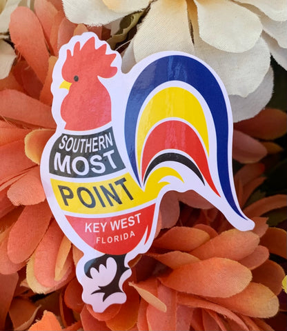 Bumper Sticker Small Southernmost Rooster