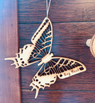 ON SALE Butterfly Wood Ornament