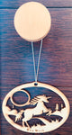 Wood ornament in the shape of a unicorne. With "Key West".