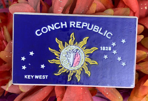Magnet Conch Republic Flag