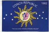 We seceded Conch Republic Flag 2’ x 3’ feet Polyester Single Sided Printed