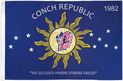 We seceded Conch Republic Flag 2’ x 3’ feet Polyester Single Sided Printed